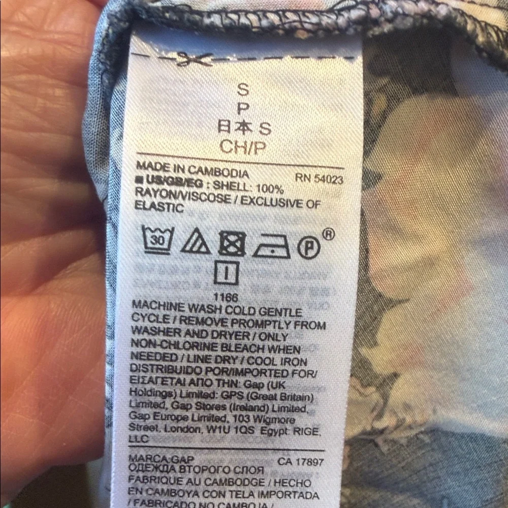 GAP Cami Fit and Flare Mini Black Floral Dress Sz. Small - Picture 10 of 10